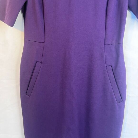 Lands End Ponte Sheath Dress Bodycon Dressy Office Career Work Purple Size 8 - Picture 5 of 12